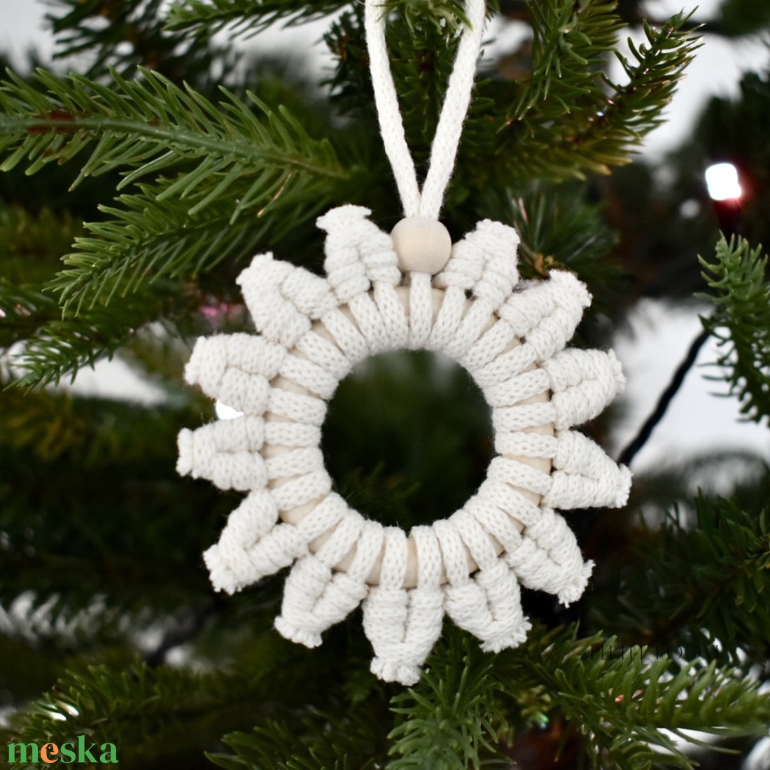 Hópihe karácsonyfadísz - karácsony - karácsonyi lakásdekoráció - karácsonyfadíszek - Meska.hu