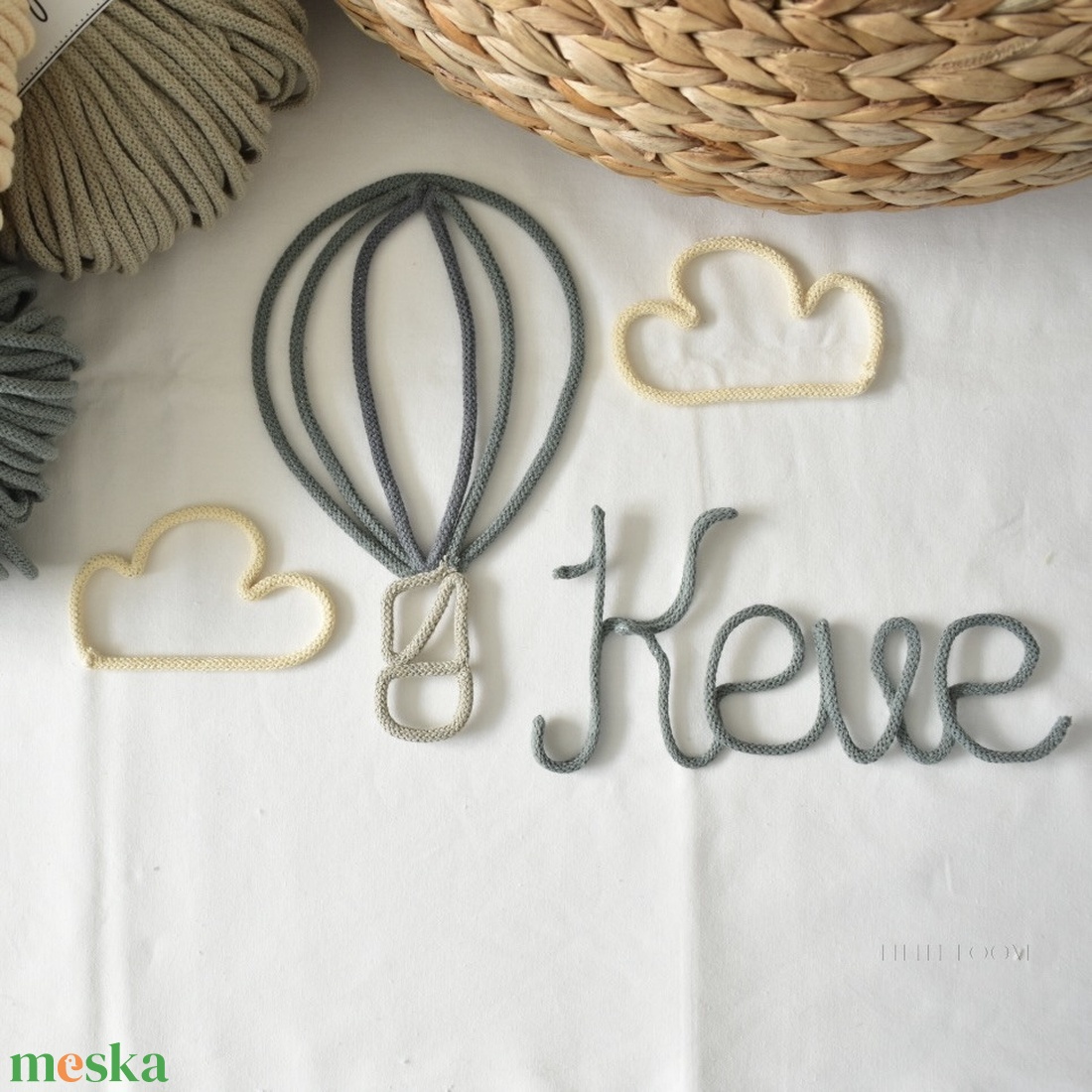 Léghajós drótdekoráció szett - otthon & életmód - babaszoba, gyerekszoba - babaszoba dekoráció - Meska.hu