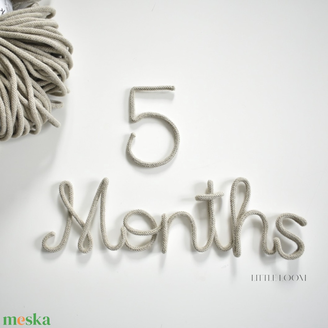 12 Hónap Jelölő Fonalfelirat Szett - otthon & életmód - babaszoba, gyerekszoba - babaszoba dekoráció - Meska.hu