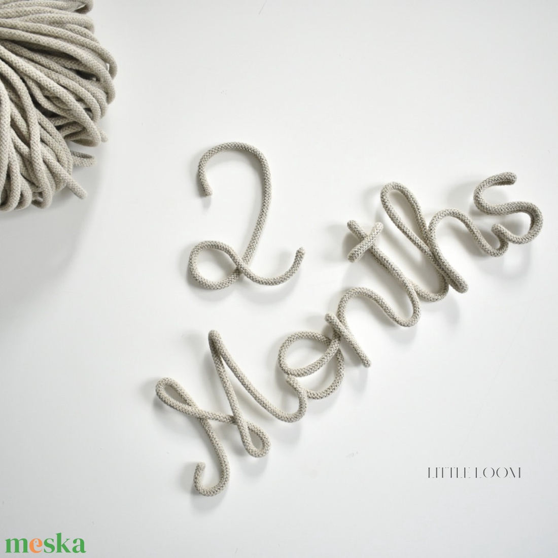 12 Hónap Jelölő Fonalfelirat Szett - otthon & életmód - babaszoba, gyerekszoba - babaszoba dekoráció - Meska.hu