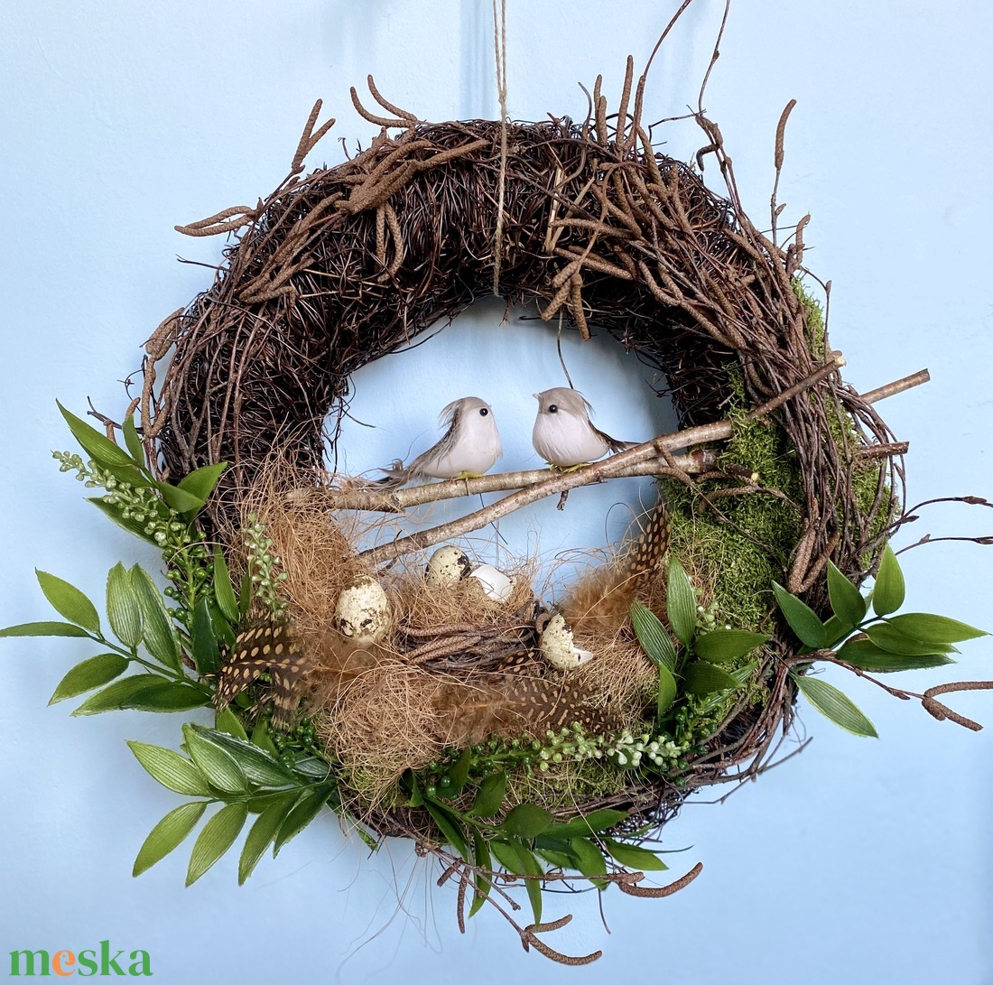 Szerelmes Madárkák kopogtató - otthon & életmód - dekoráció - ajtó- és ablak dekoráció - ajtódísz & kopogtató - Meska.hu