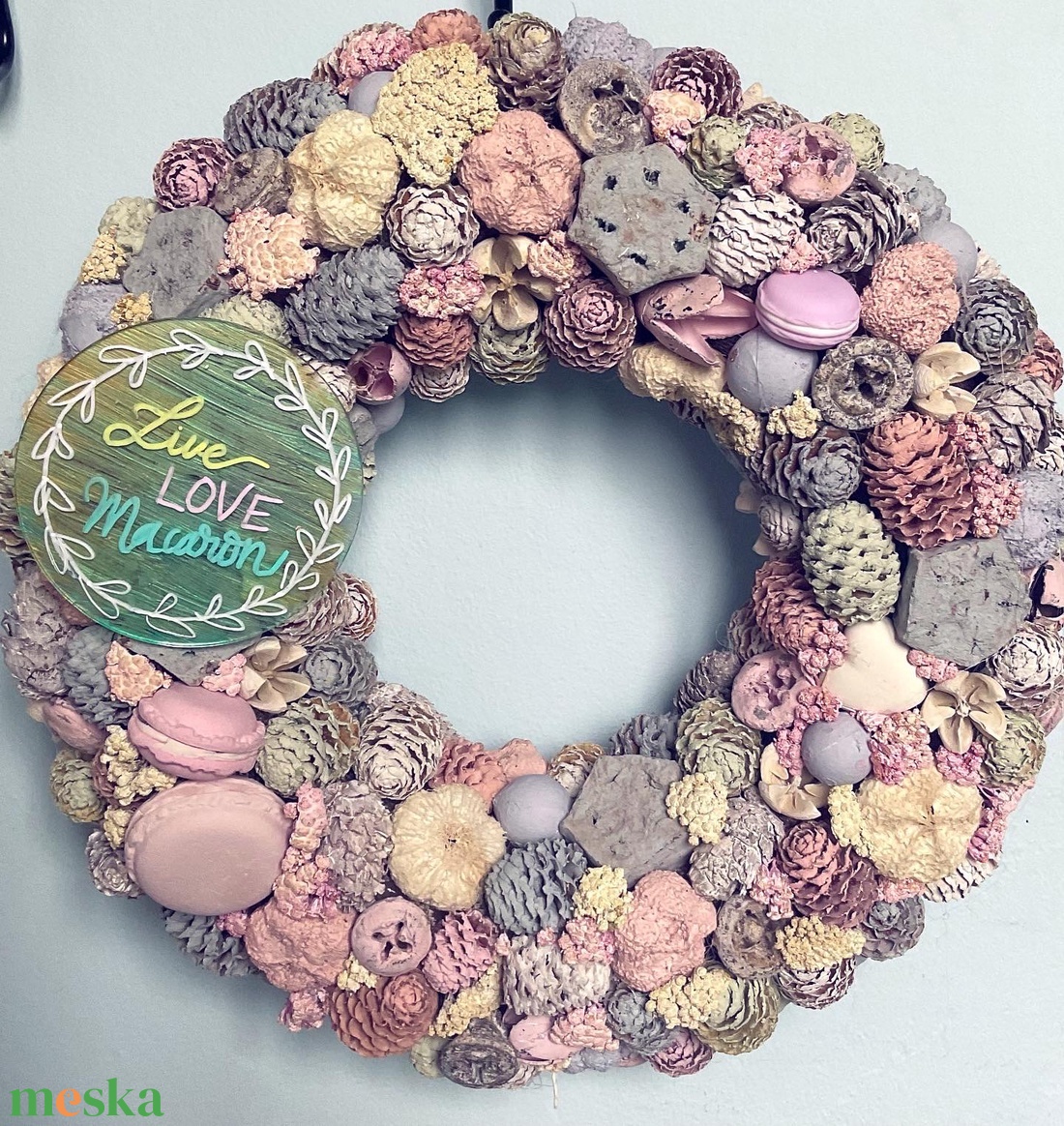 Macaronos kopogtató - otthon & életmód - dekoráció - ajtó- és ablak dekoráció - ajtódísz & kopogtató - Meska.hu