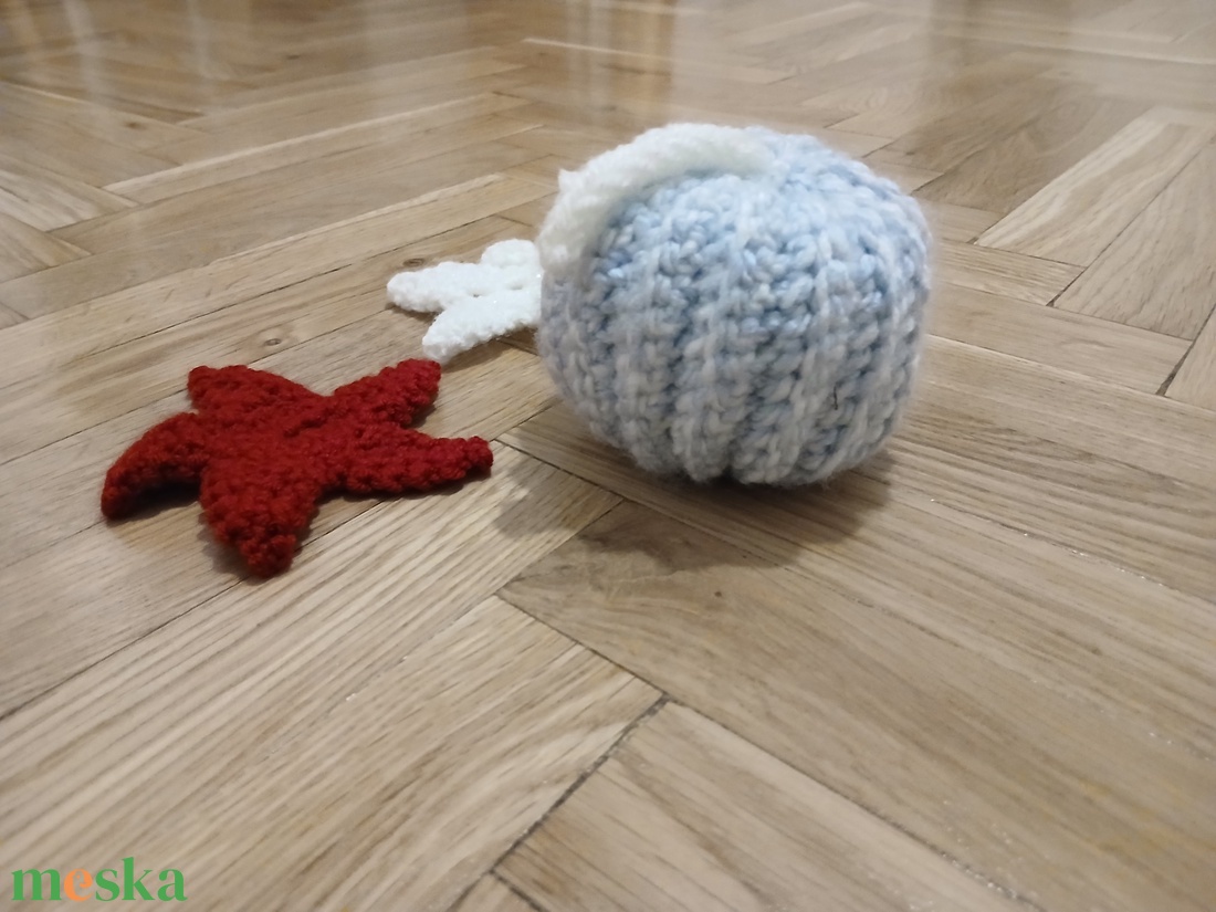 Horgolt kistök, és két horgolt csillag - karácsony - karácsonyi lakásdekoráció - karácsonyi lakásdíszek - Meska.hu