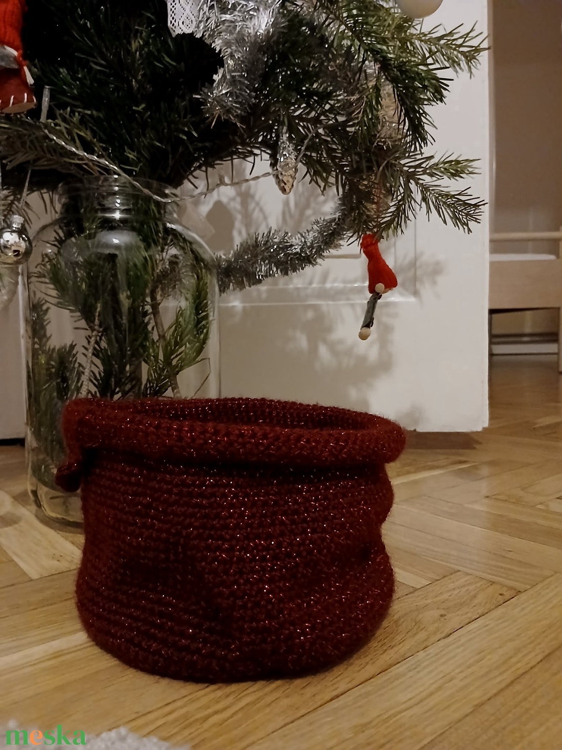 Horgolt kiskosár/ tároló - otthon & életmód - tárolás & rendszerezés - tárolókosár - Meska.hu