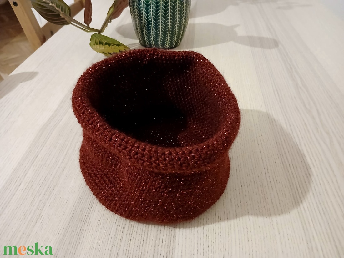 Horgolt kiskosár/ tároló - otthon & életmód - tárolás & rendszerezés - tárolókosár - Meska.hu