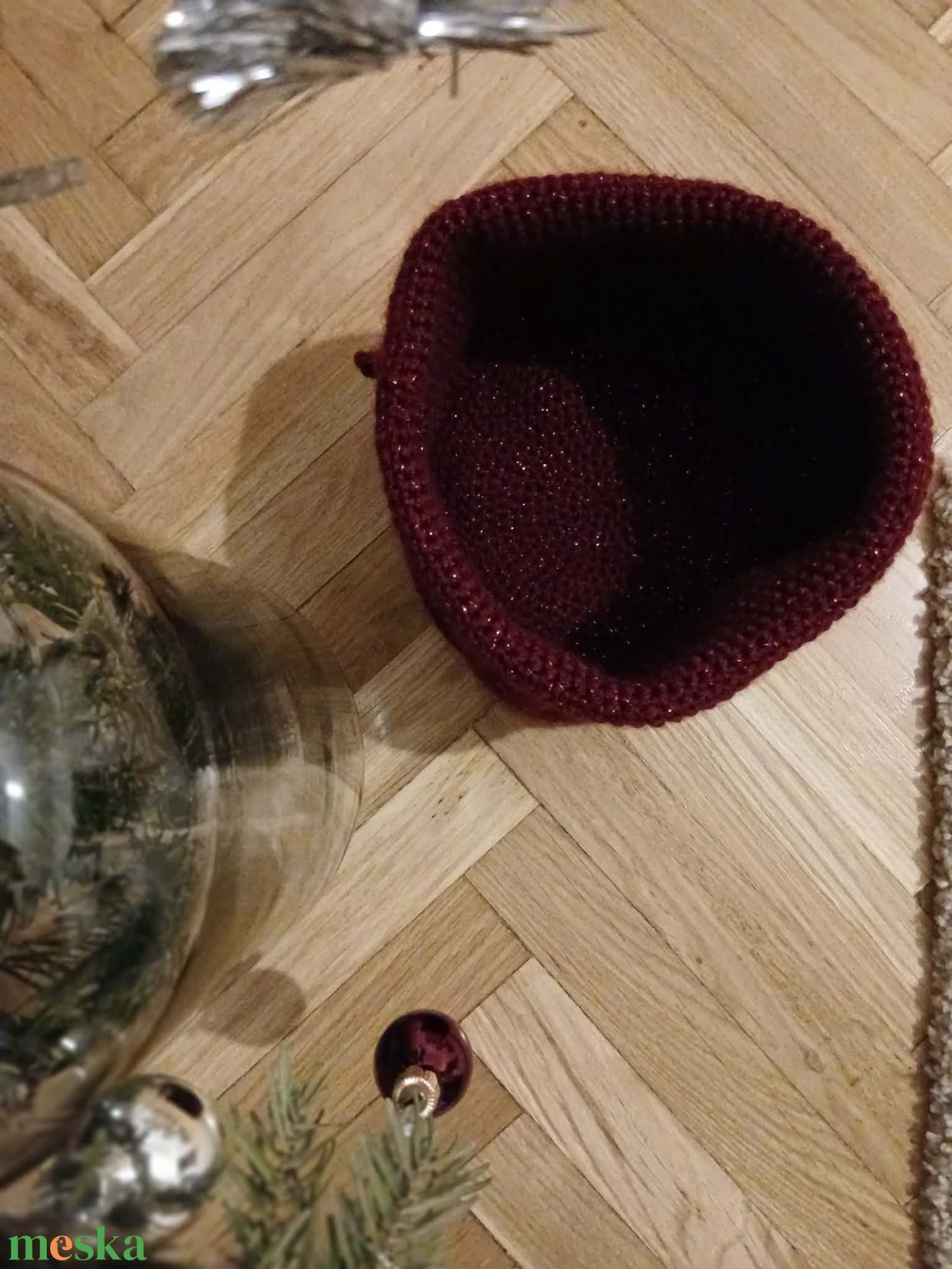 Horgolt kiskosár/ tároló - otthon & életmód - tárolás & rendszerezés - tárolókosár - Meska.hu