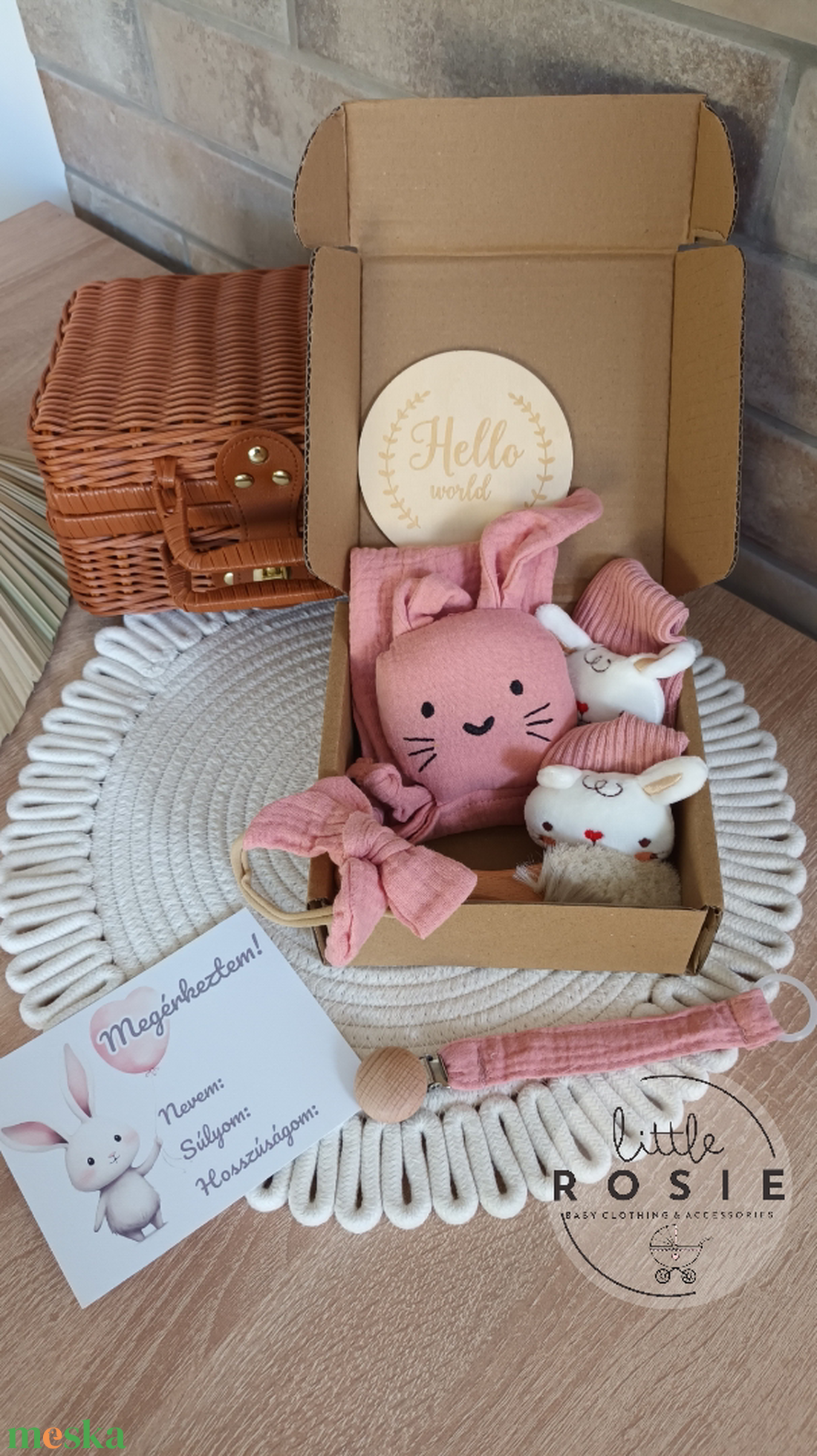 Nyuszis ajándékcsomag - játék & sport - babalátogató ajándékcsomag - Meska.hu