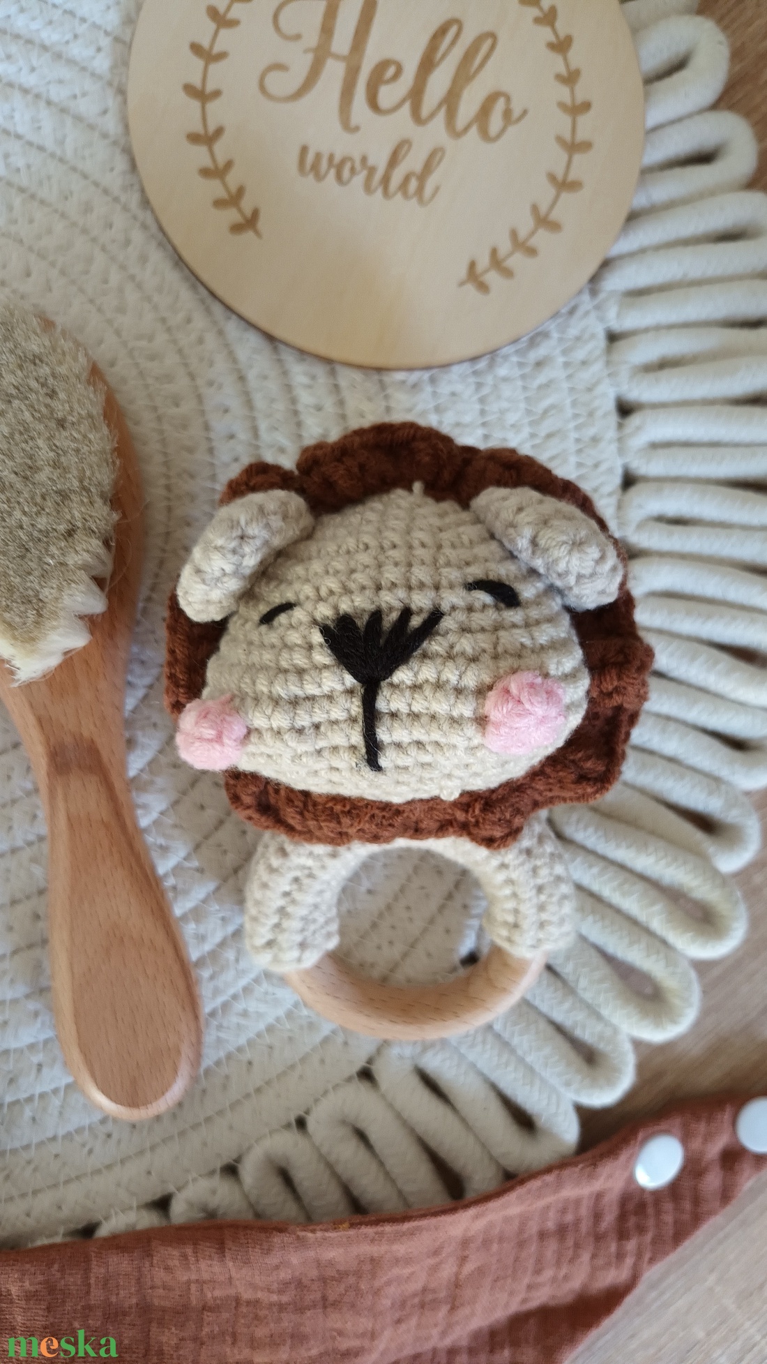 Oroszlános babaváró ajándékcsomag - játék & sport - babalátogató ajándékcsomag - Meska.hu