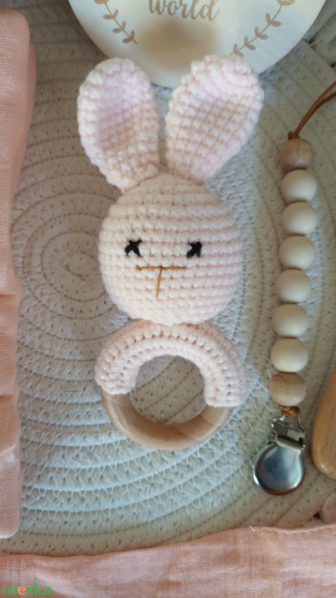 Nyuszikás babaváró ajándékcsomag - játék & sport - babalátogató ajándékcsomag - Meska.hu