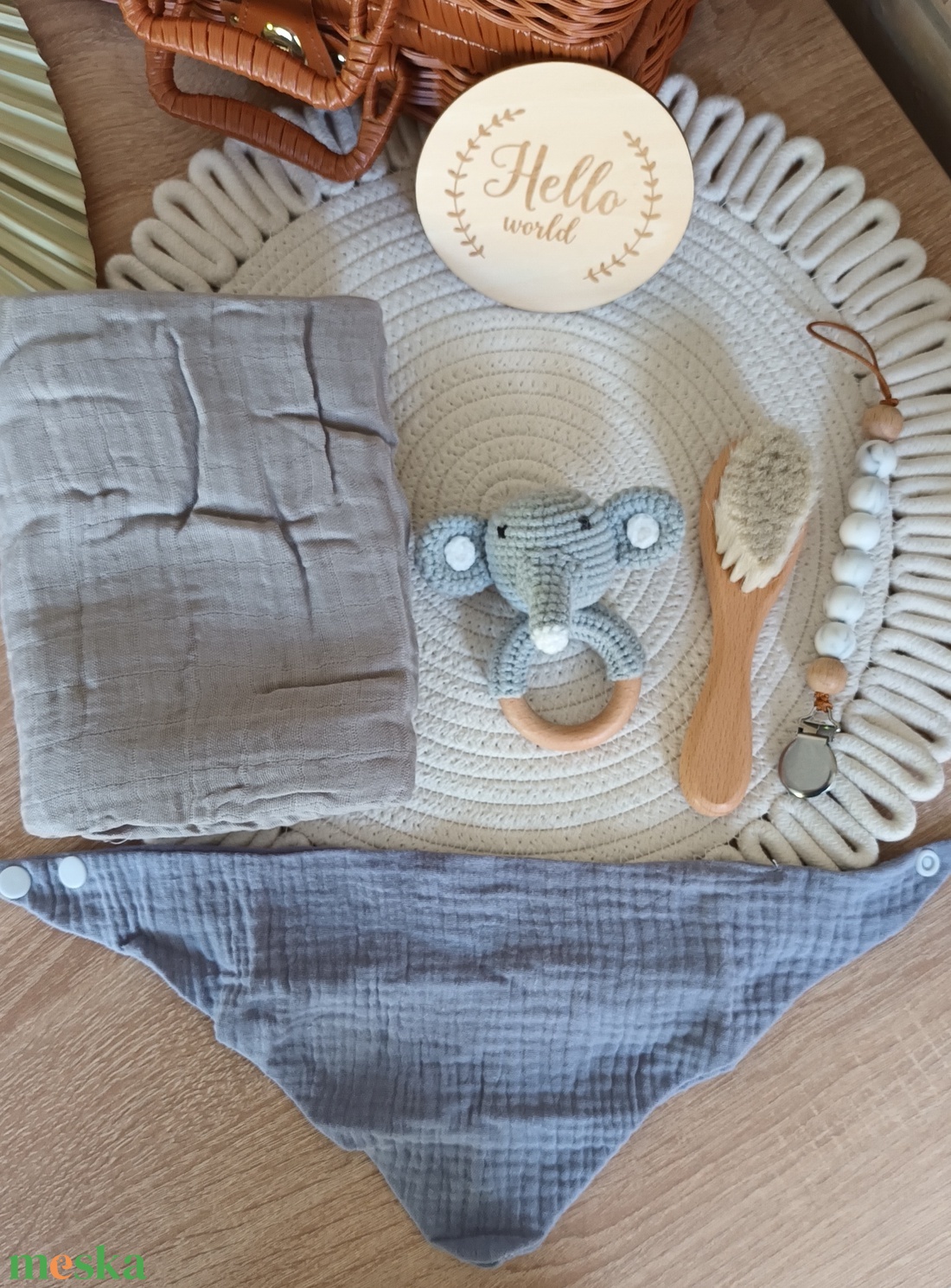 Elefántos babaváró ajándékcsomag - játék & sport - babalátogató ajándékcsomag - Meska.hu