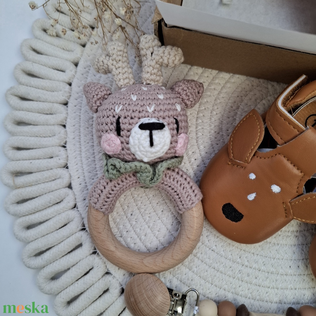 Őzikés babalátogató ajándékcsomag  - baba - mama - babalátogató ajándékcsomag - Meska.hu