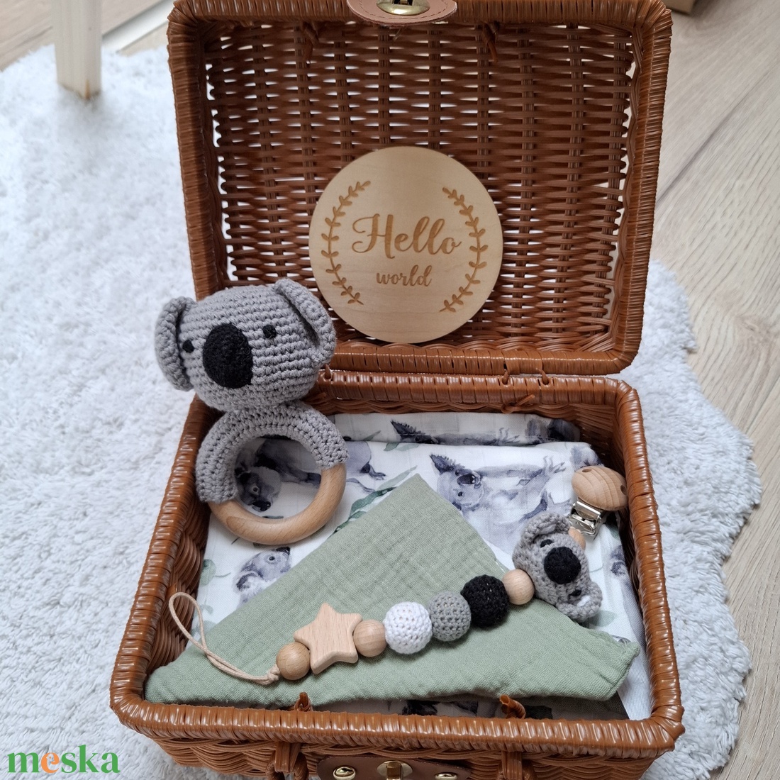 Koalás babalátogató ajándékcsomag bőröndben - baba - mama - babalátogató ajándékcsomag - Meska.hu