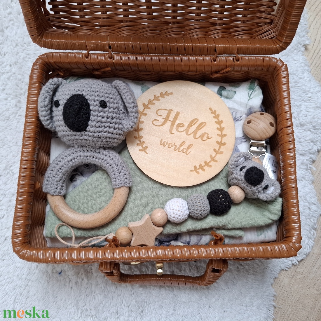 Koalás babalátogató ajándékcsomag bőröndben - baba - mama - babalátogató ajándékcsomag - Meska.hu