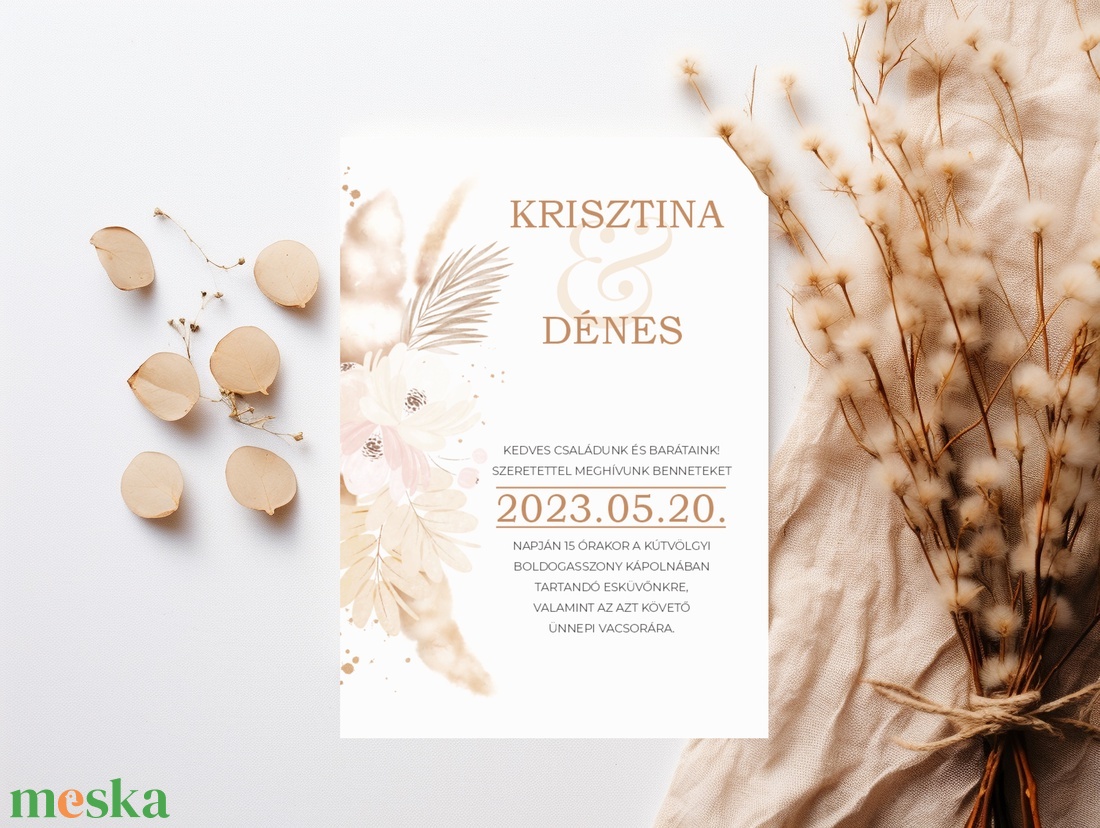 Bézs floral esküvői meghívó - művészet - grafika & illusztráció - digitális - Meska.hu Bézs floral esküvői meghívó - művészet - grafika & illusztráció - digitális - Meska.hu
