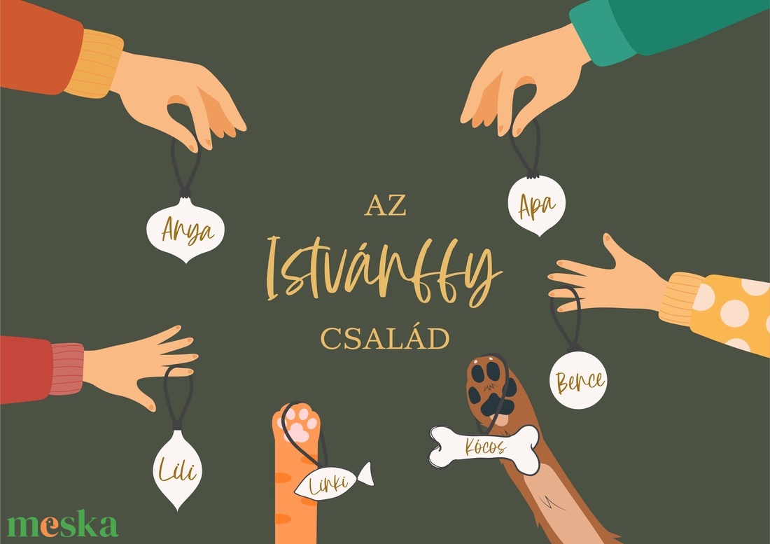 Egyedi karácsonyi családi kép/poszter - A4 - művészet - grafika & illusztráció - digitális - Meska.hu Egyedi karácsonyi családi kép/poszter - A4 - művészet - grafika & illusztráció - digitális - Meska.hu