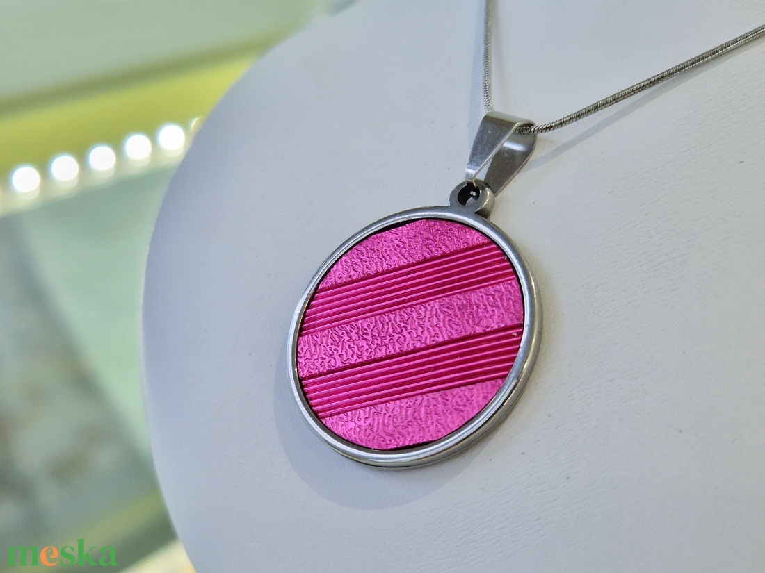Fuxia, kézműves medál,  fülbevaló, nyaklánc  - ékszer - ékszerszett - Meska.hu