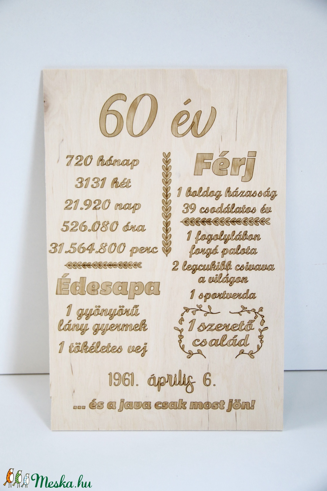 Gravírozott A/4 tábla egyedi felirattal - otthon & életmód - dekoráció - dísztárgy - Meska.hu