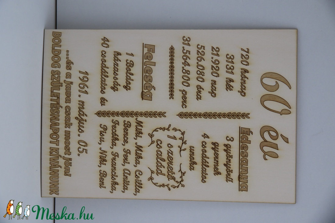Gravírozott A/4 tábla egyedi felirattal - otthon & életmód - dekoráció - dísztárgy - Meska.hu