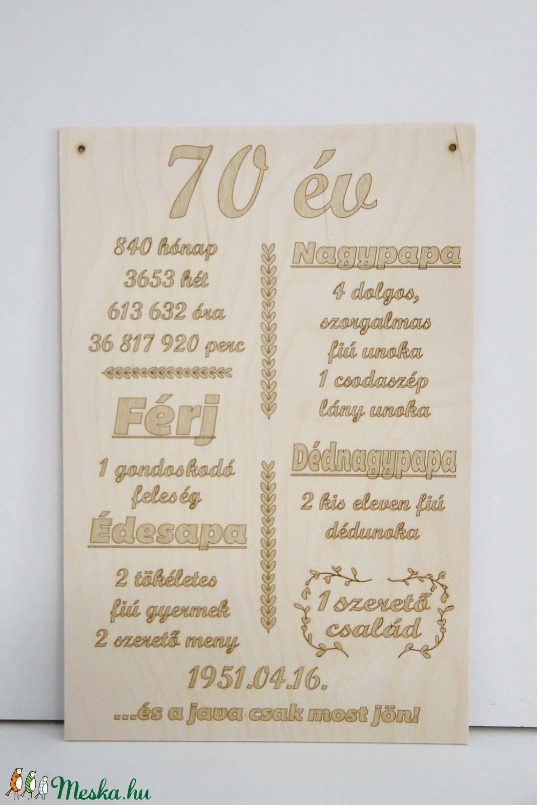 Gravírozott A/4 tábla egyedi felirattal - otthon & életmód - dekoráció - dísztárgy - Meska.hu