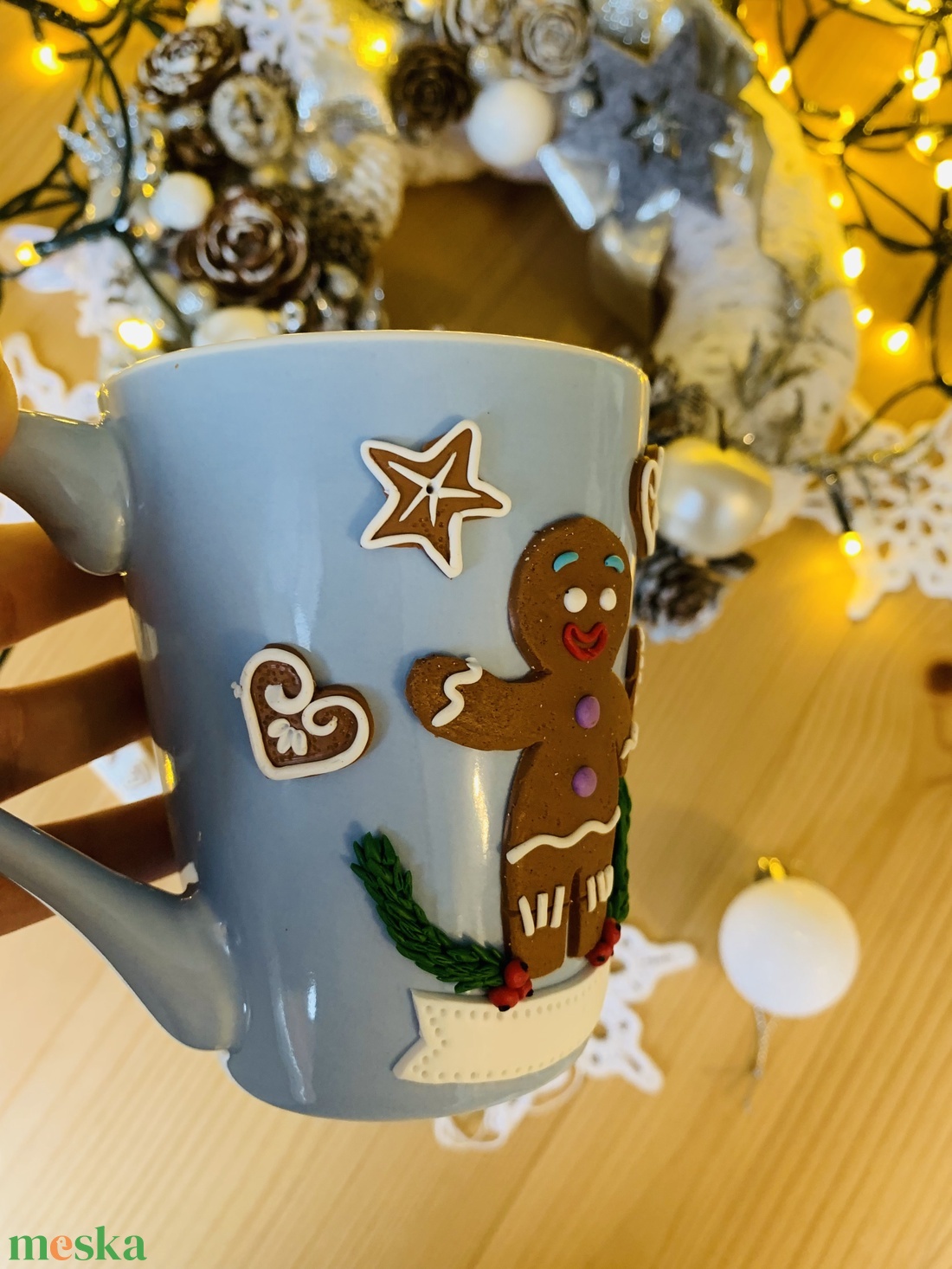 Saját neves Mézis bögre-kanál szett - otthon & életmód - Meska.hu