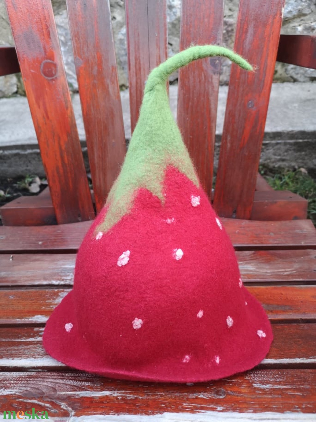 Eperke szaunasapka, nemez sapka - ruha & divat - sál, sapka, kendő - sapka - Meska.hu Eperke szaunasapka, nemez sapka - ruha & divat - sál, sapka, kendő - sapka - Meska.hu