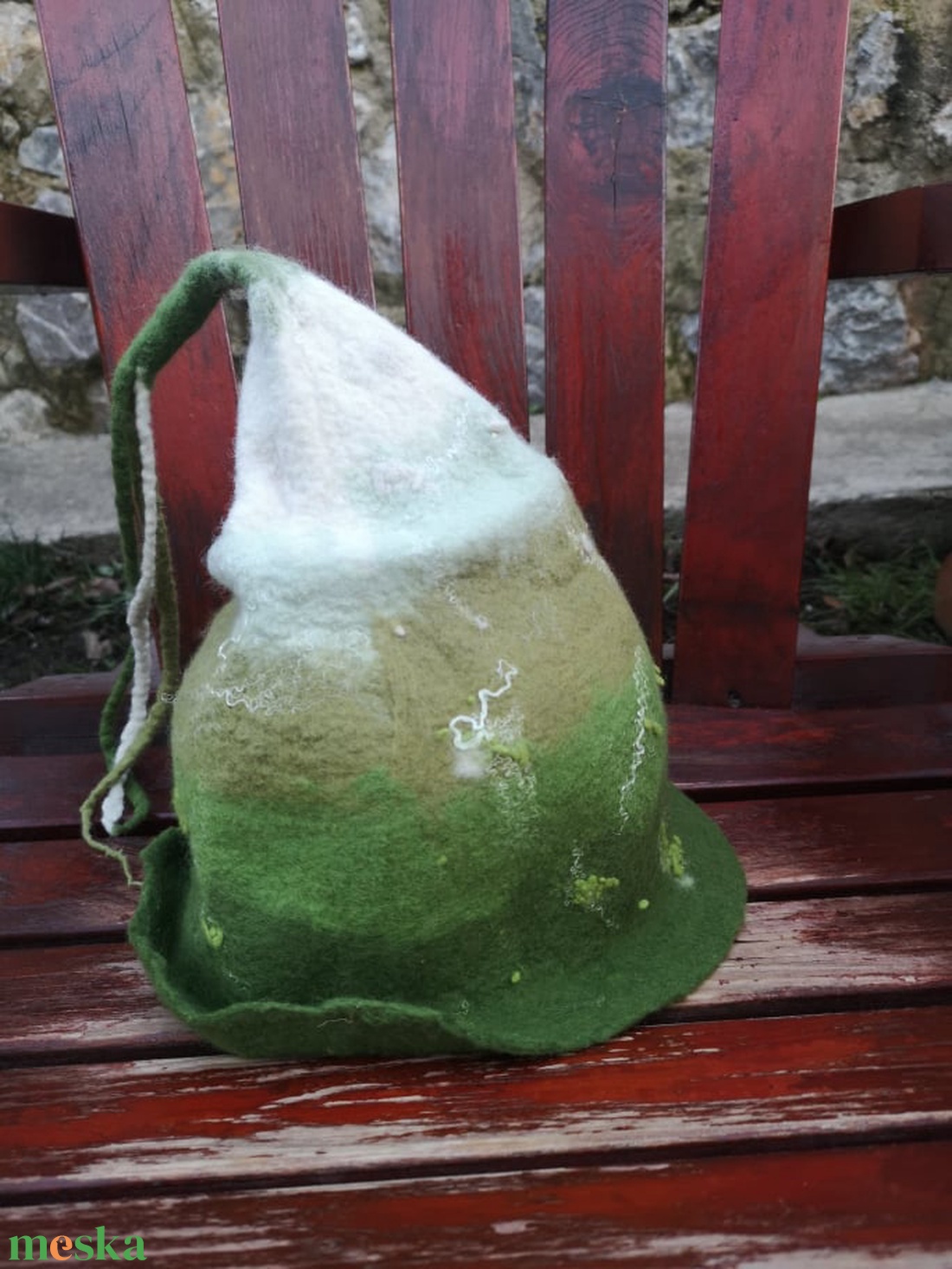 Zöld-fehér szaunasapka, manósapka, nemez sapka - ruha & divat - sál, sapka, kendő - sapka - Meska.hu Zöld-fehér szaunasapka, manósapka, nemez sapka - ruha & divat - sál, sapka, kendő - sapka - Meska.hu