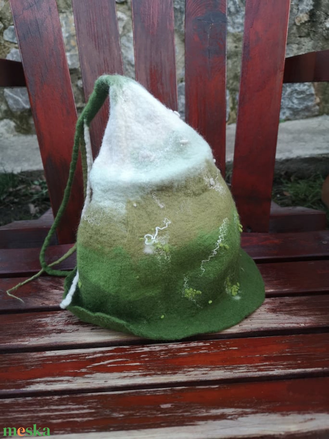 Zöld-fehér szaunasapka, manósapka, nemez sapka - ruha & divat - sál, sapka, kendő - sapka - Meska.hu Zöld-fehér szaunasapka, manósapka, nemez sapka - ruha & divat - sál, sapka, kendő - sapka - Meska.hu