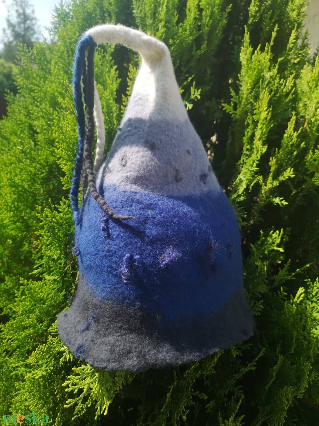 Kék-szürke szaunasapka, manósapka - ruha & divat - sál, sapka, kendő - sapka & sál szett - Meska.hu Kék-szürke szaunasapka, manósapka - ruha & divat - sál, sapka, kendő - sapka & sál szett - Meska.hu