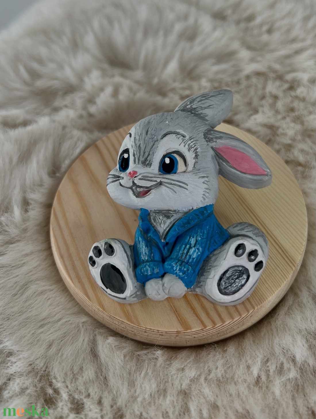 Nyuszis gipszfigura - kellékek & szerszámok - dekorációs kellékek - figurák - Meska.hu