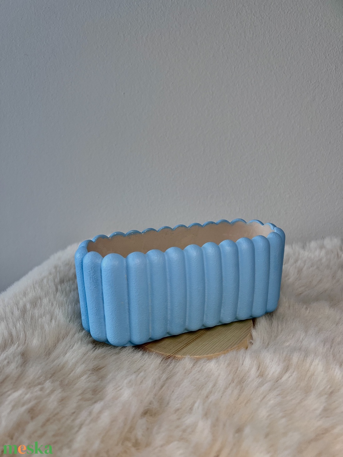 Ovális-csíkos kaspó - otthon & életmód - virágdekoráció - virágtartó - kaspó - Meska.hu