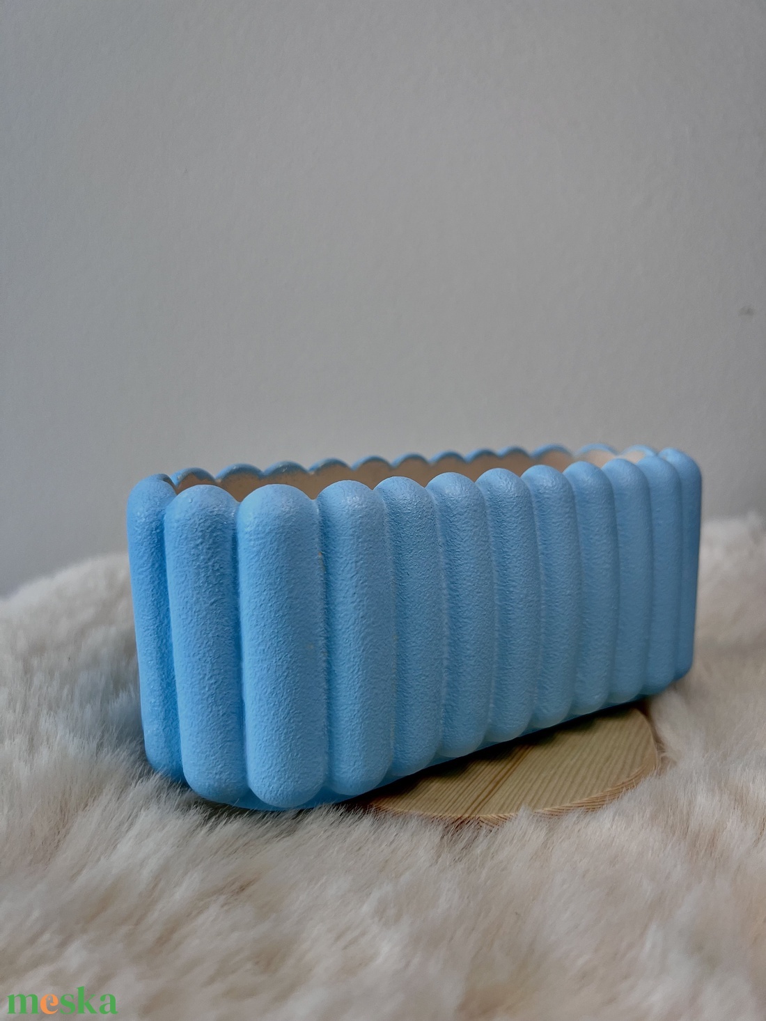 Ovális-csíkos kaspó - otthon & életmód - virágdekoráció - virágtartó - kaspó - Meska.hu