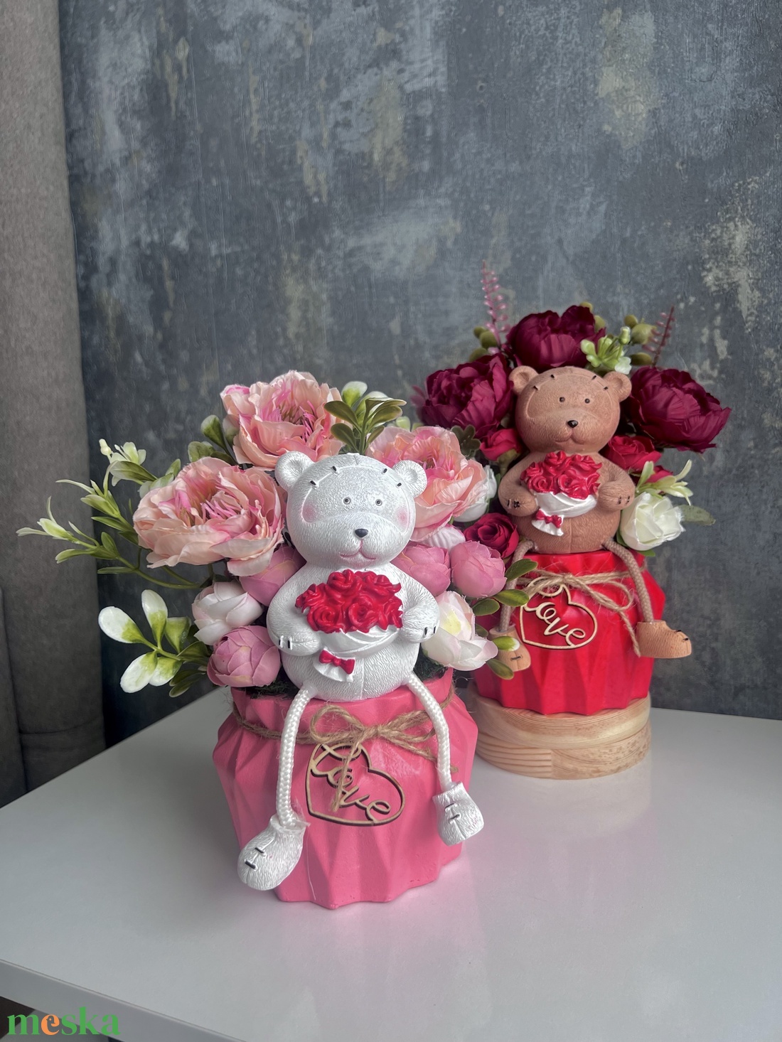 Valentin napi macis rózsa-kaspó - otthon & életmód - dekoráció - asztal és polc dekoráció - asztaldísz - Meska.hu