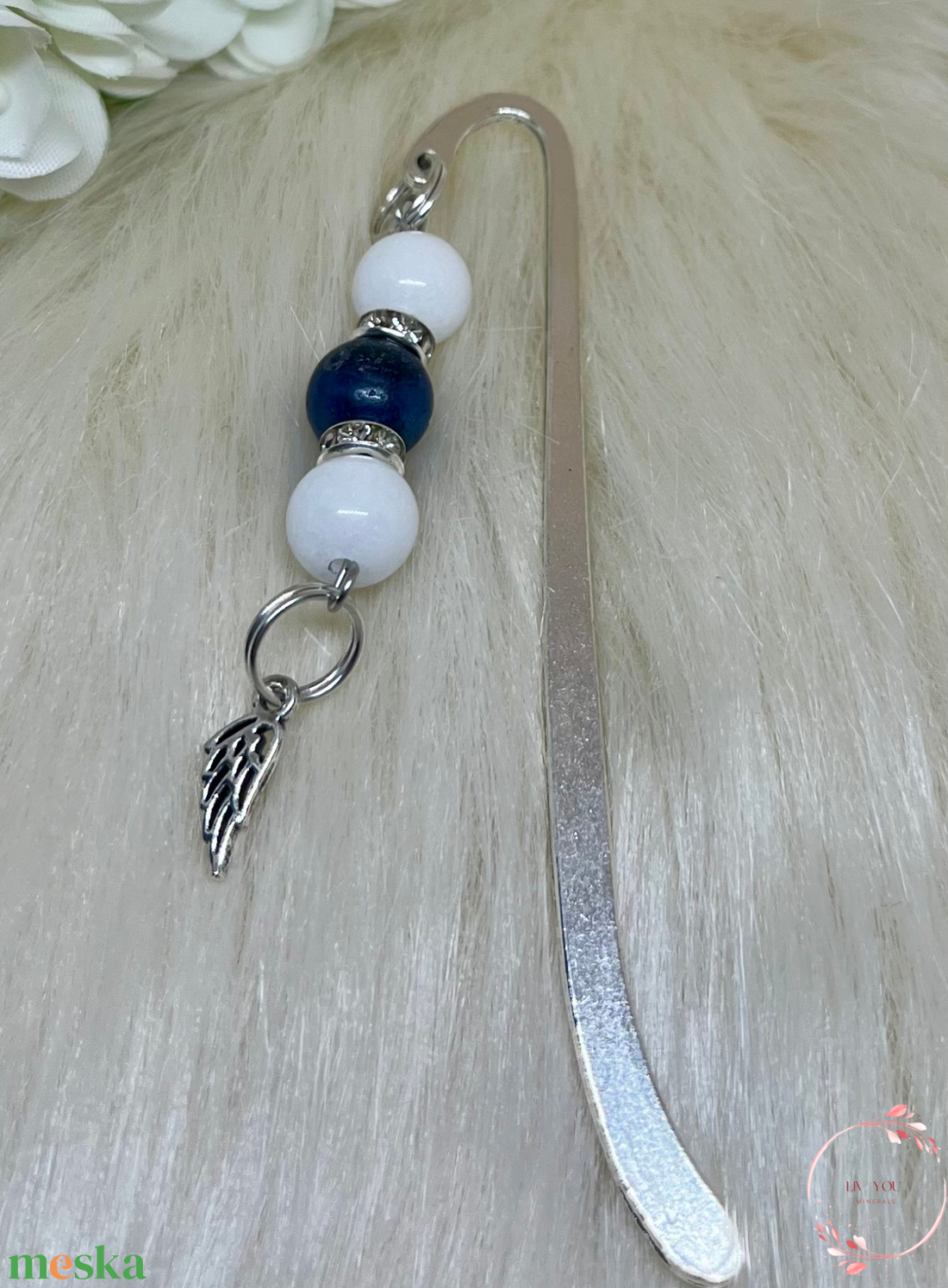 Jade-Lápisz lazuli ásványkönyvjelző  - könyv & zene - könyvjelző - Meska.hu