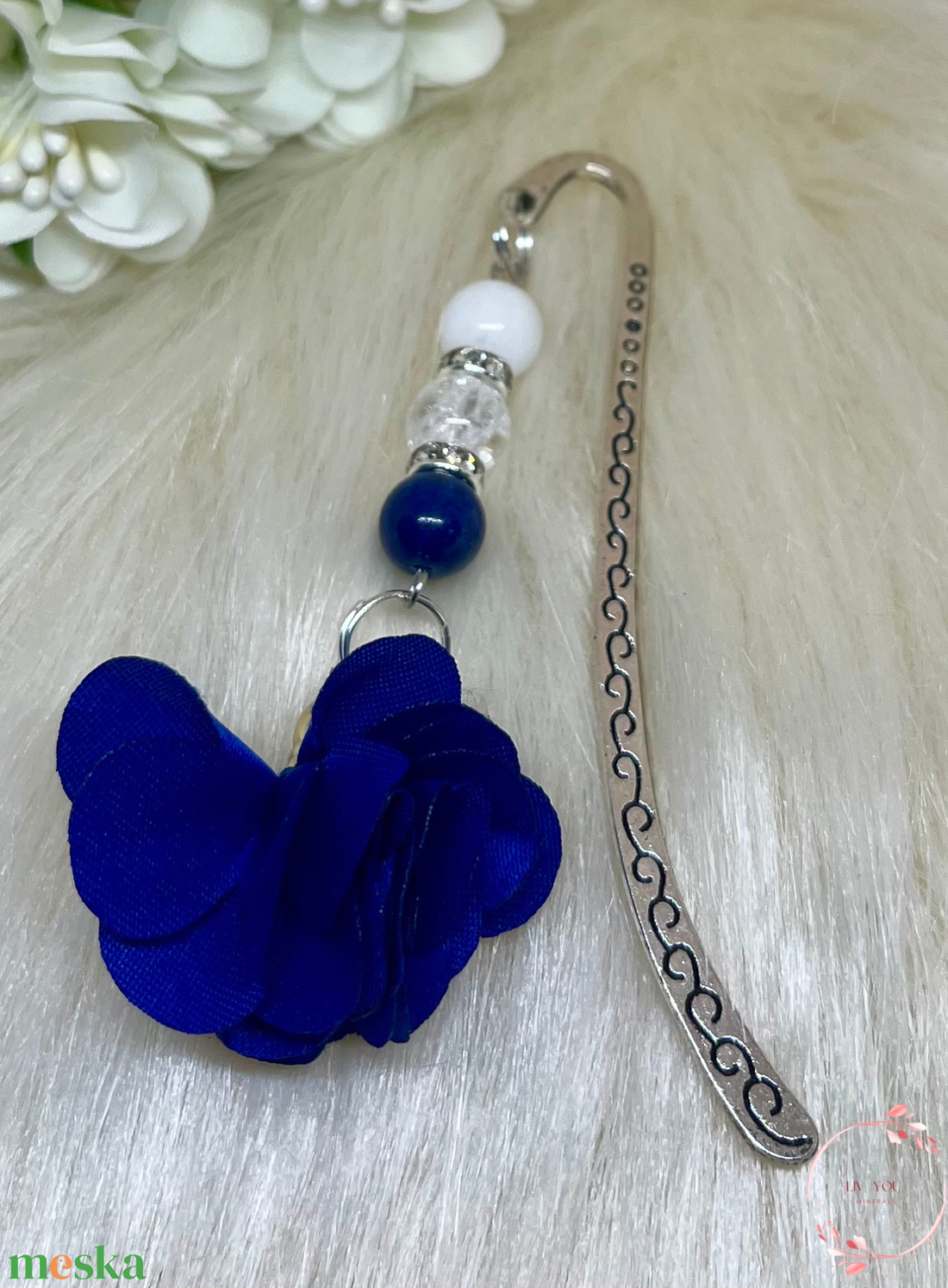 Lápisz lazuli-Hegyikristály-Jade ásványkönyvjelző  - könyv & zene - könyvjelző - Meska.hu