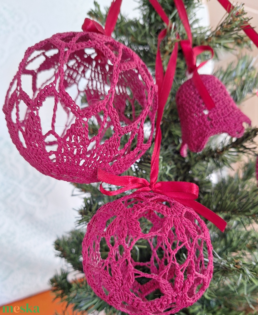 Horgolt karácsonyfa díszek - - Meska.hu Horgolt karácsonyfa díszek - - Meska.hu