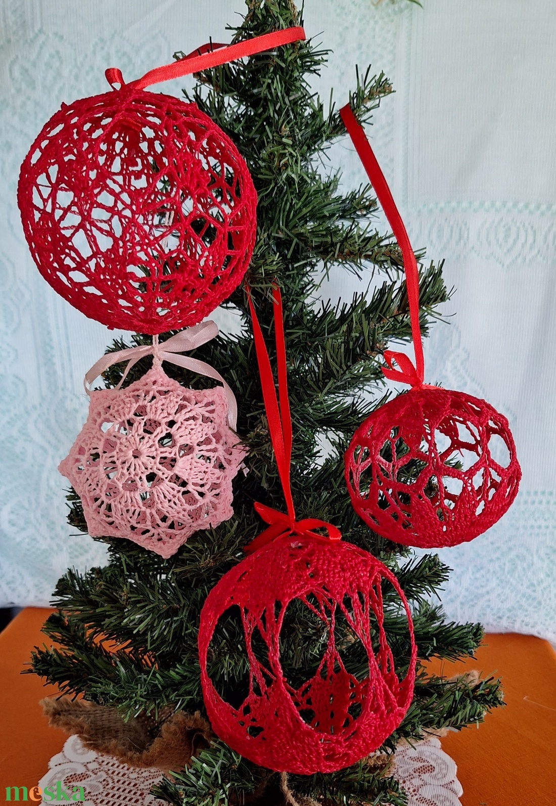 Horgolt karácsonyfa díszek - - Meska.hu Horgolt karácsonyfa díszek - - Meska.hu