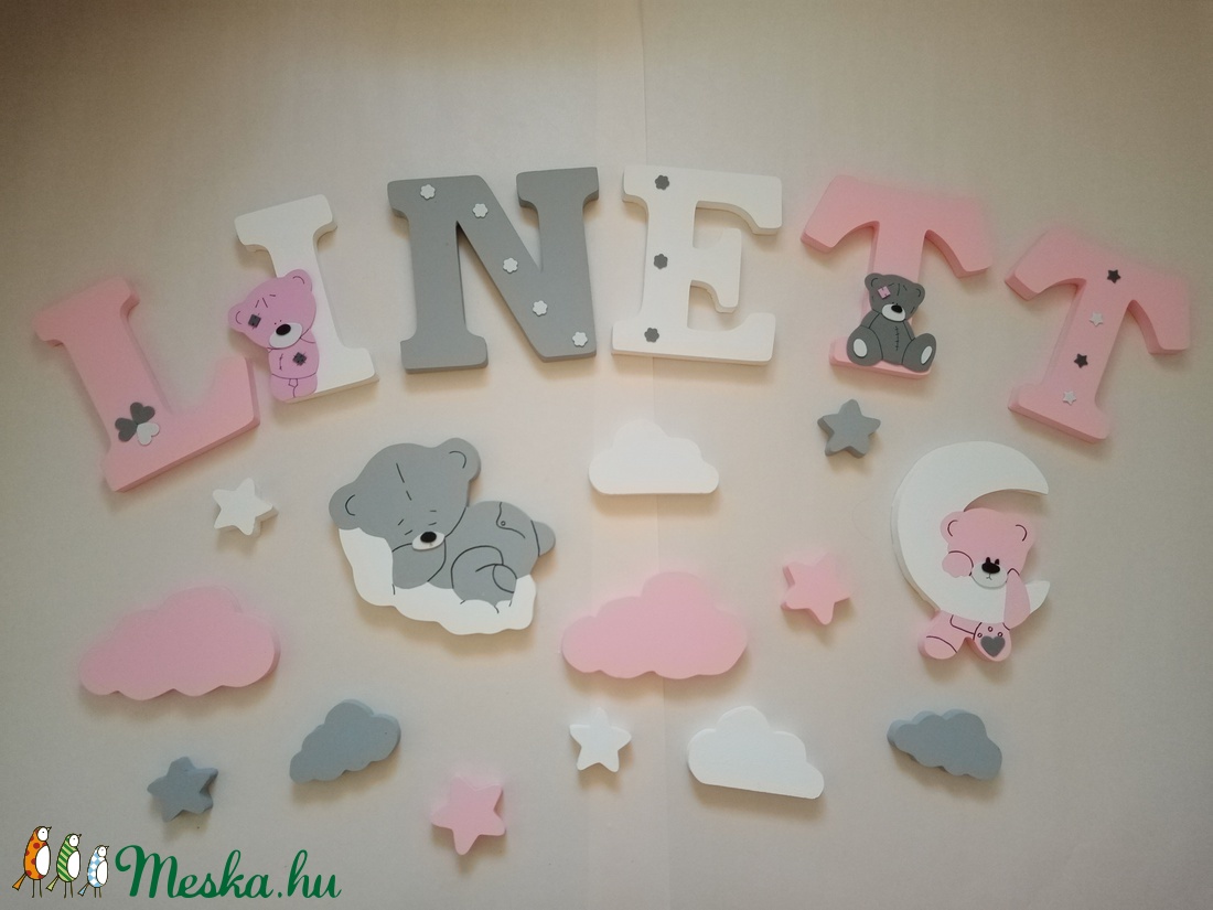 Macis szett kiegészítők rózsaszín-barna-fehér-szürke - otthon & életmód - dekoráció - Meska.hu