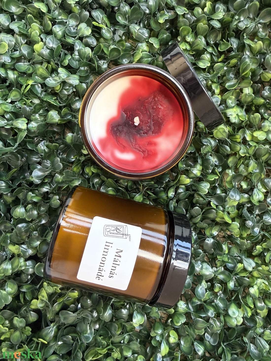 Málnás limonádé gyertya - otthon & életmód - gyertya, illat, aroma - gyertya - Meska.hu