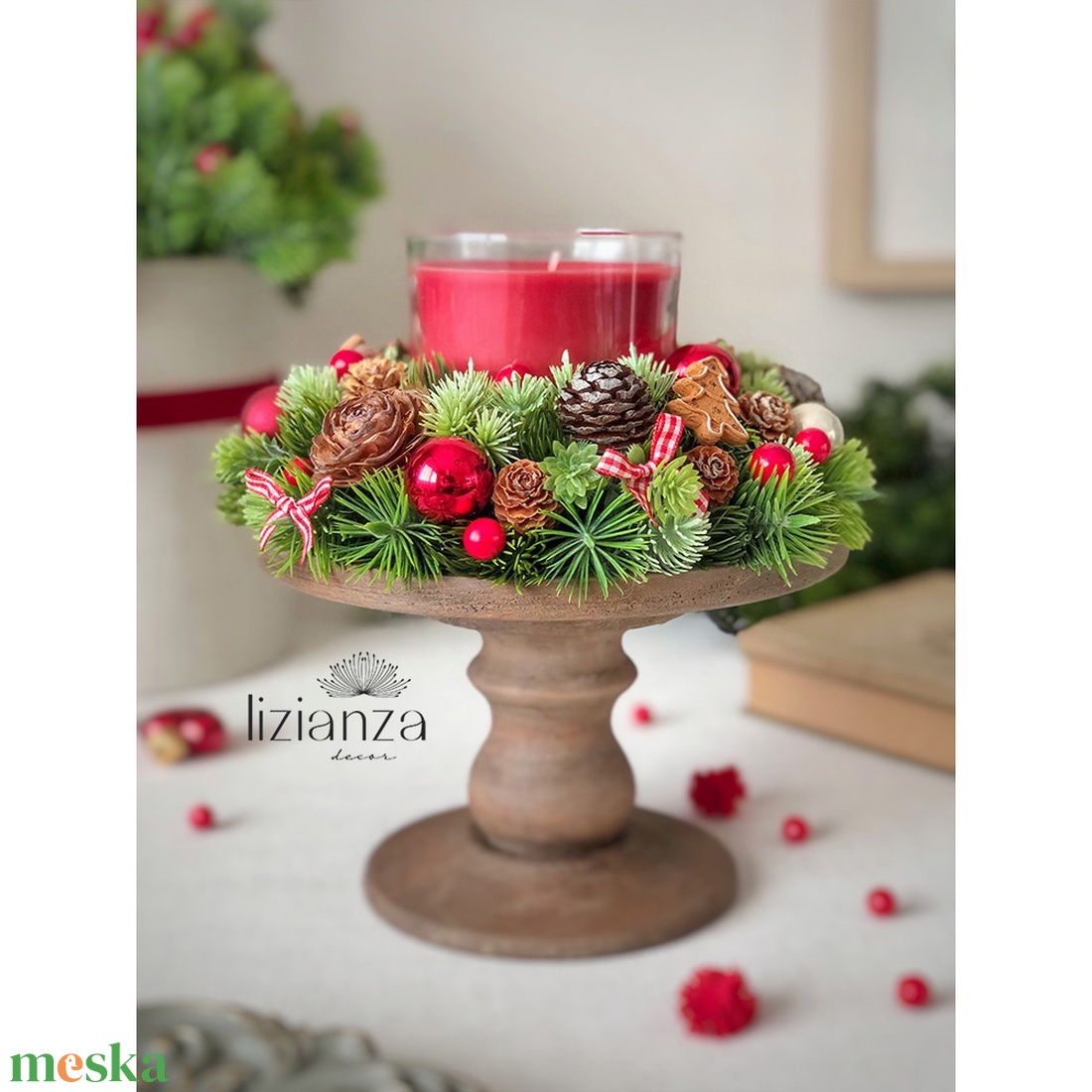 'Isabella' adventi asztaldísz - karácsony - karácsonyi lakásdekoráció - ünnepi asztaldekoráció - Meska.hu