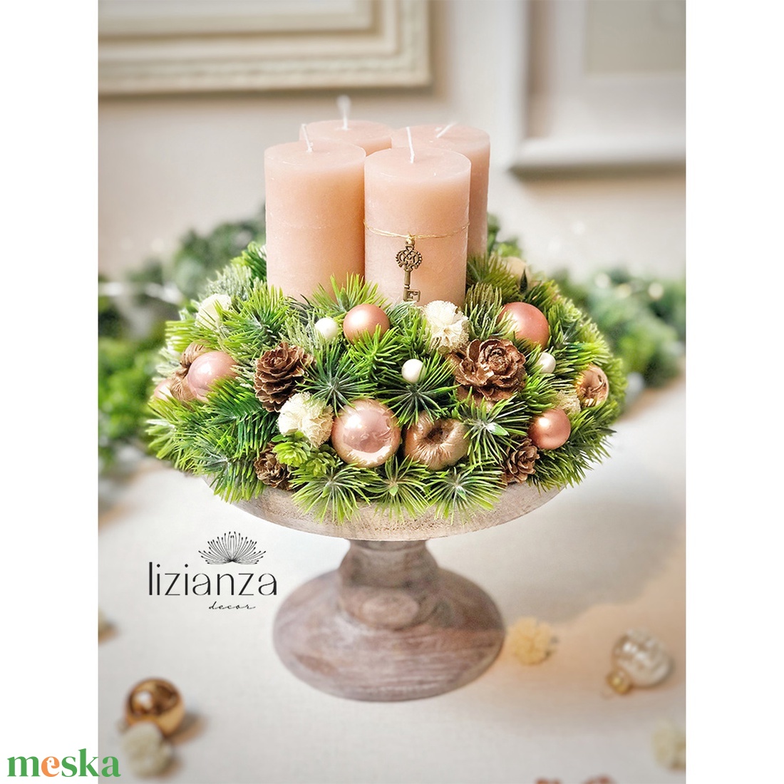'Gréta' adventi asztaldísz - karácsony - karácsonyi lakásdekoráció - ünnepi asztaldekoráció - Meska.hu