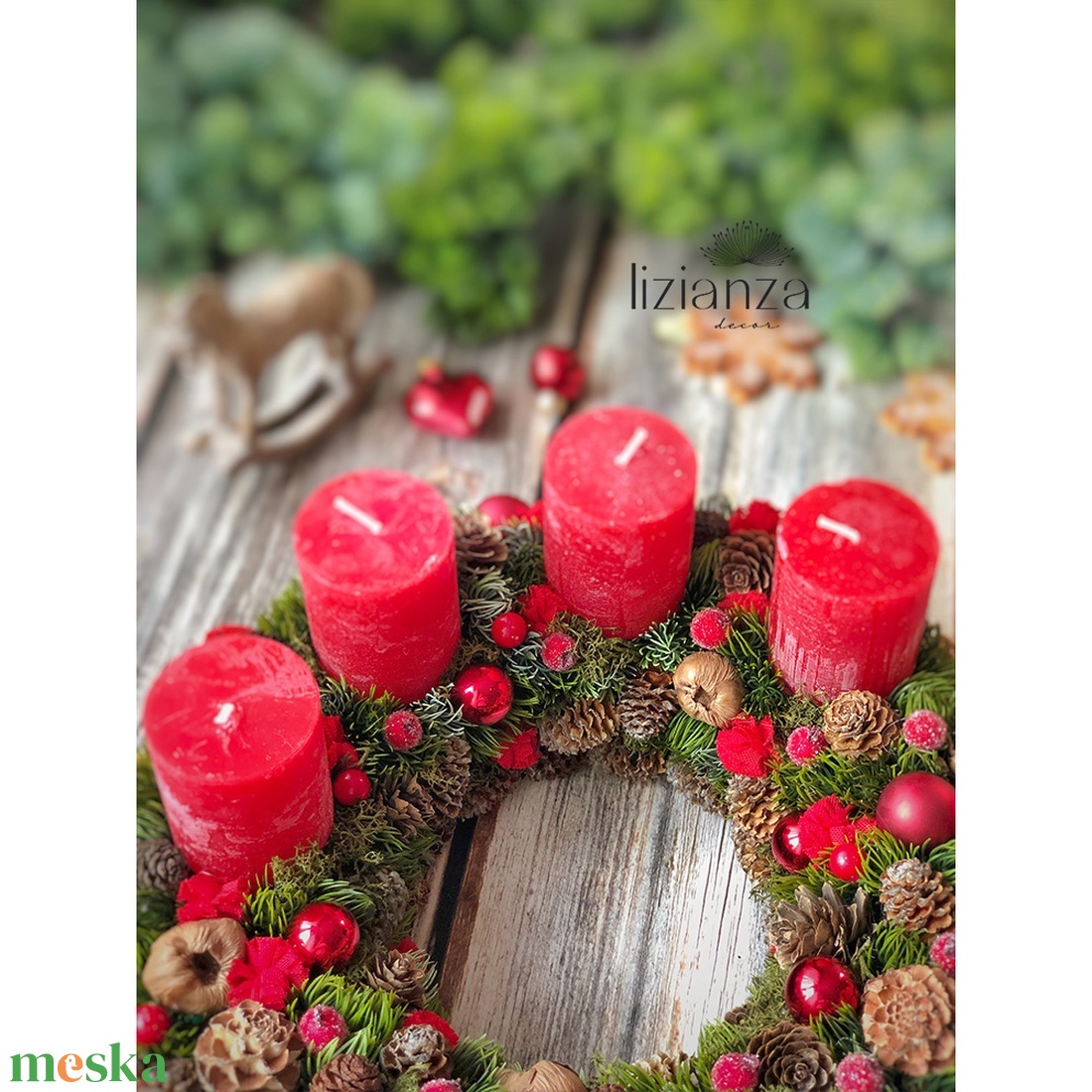 'Emmi' adventi koszorú  - karácsony - adventi díszek - adventi koszorú - Meska.hu