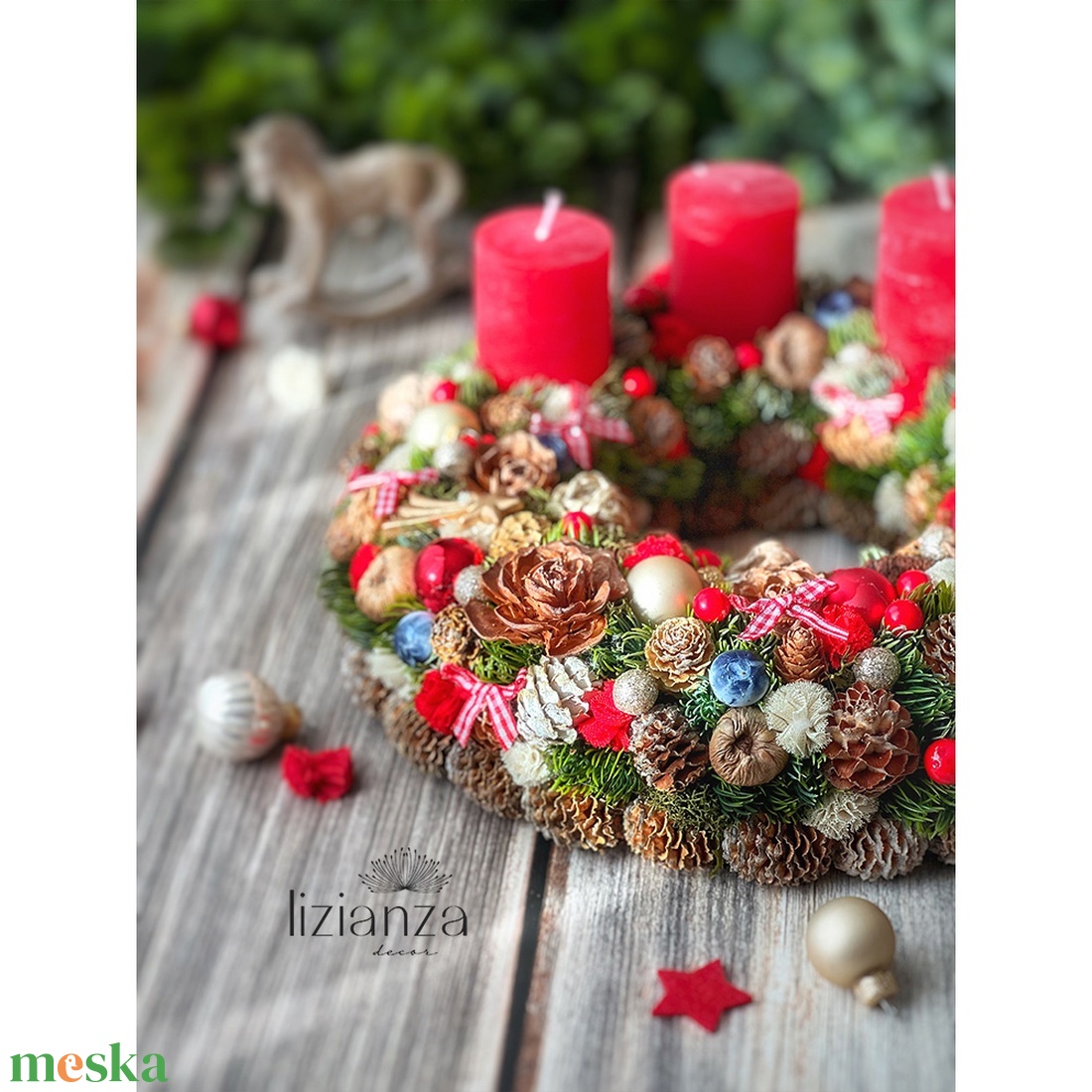 'Bori' adventi koszorú  - karácsony - adventi díszek - adventi koszorú - Meska.hu