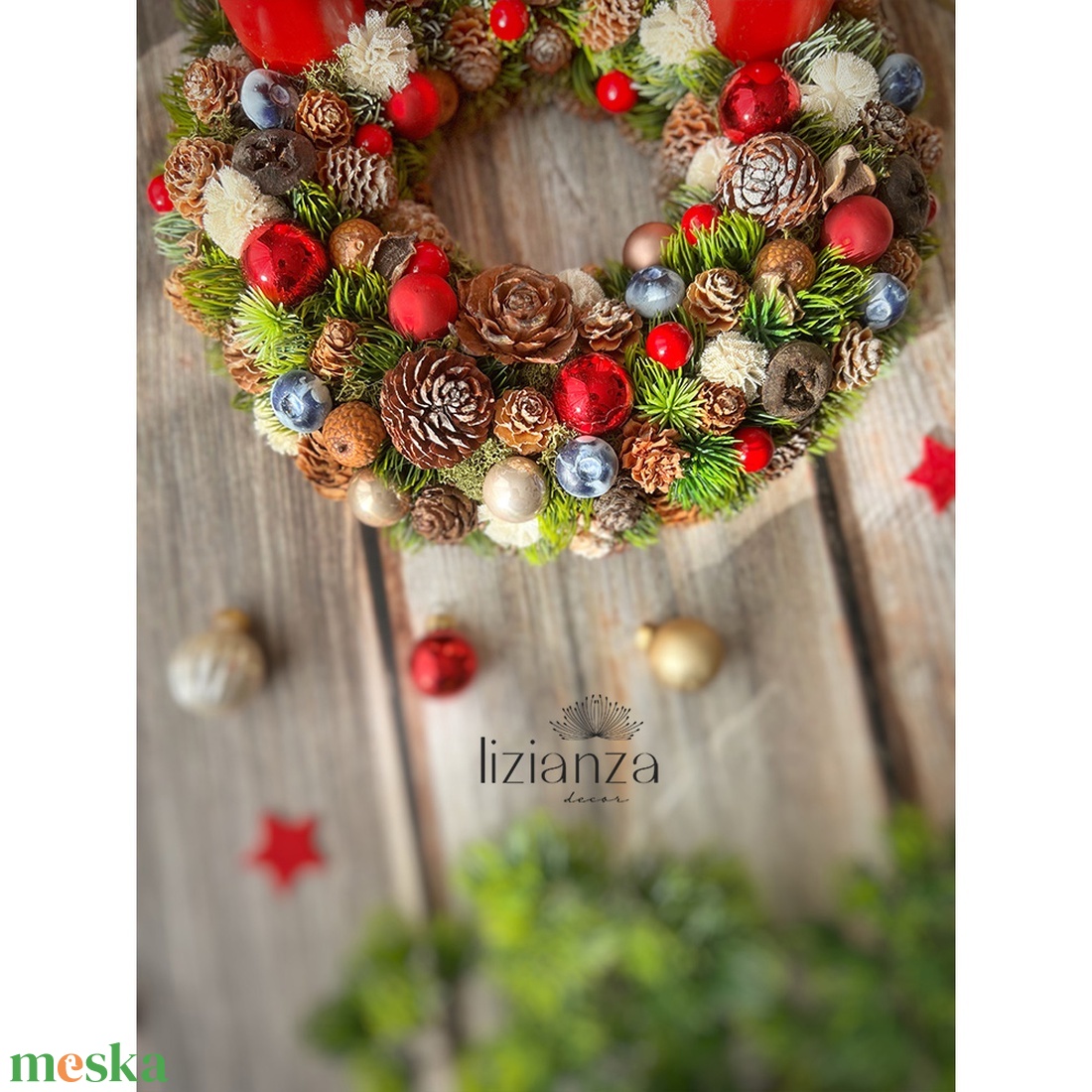 'Fanni' adventi koszorú  - karácsony - adventi díszek - adventi koszorú - Meska.hu