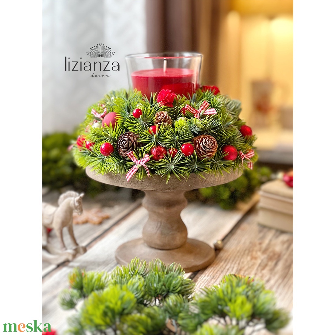 'Carmen' adventi asztaldísz - karácsony - adventi díszek - adventi koszorú - Meska.hu
