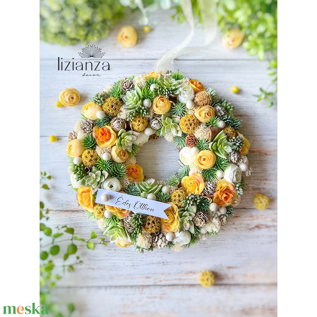 'Annaliza' tavaszi ajtódísz - otthon & életmód - dekoráció - ajtó- és ablak dekoráció - ajtódísz & kopogtató - Meska.hu