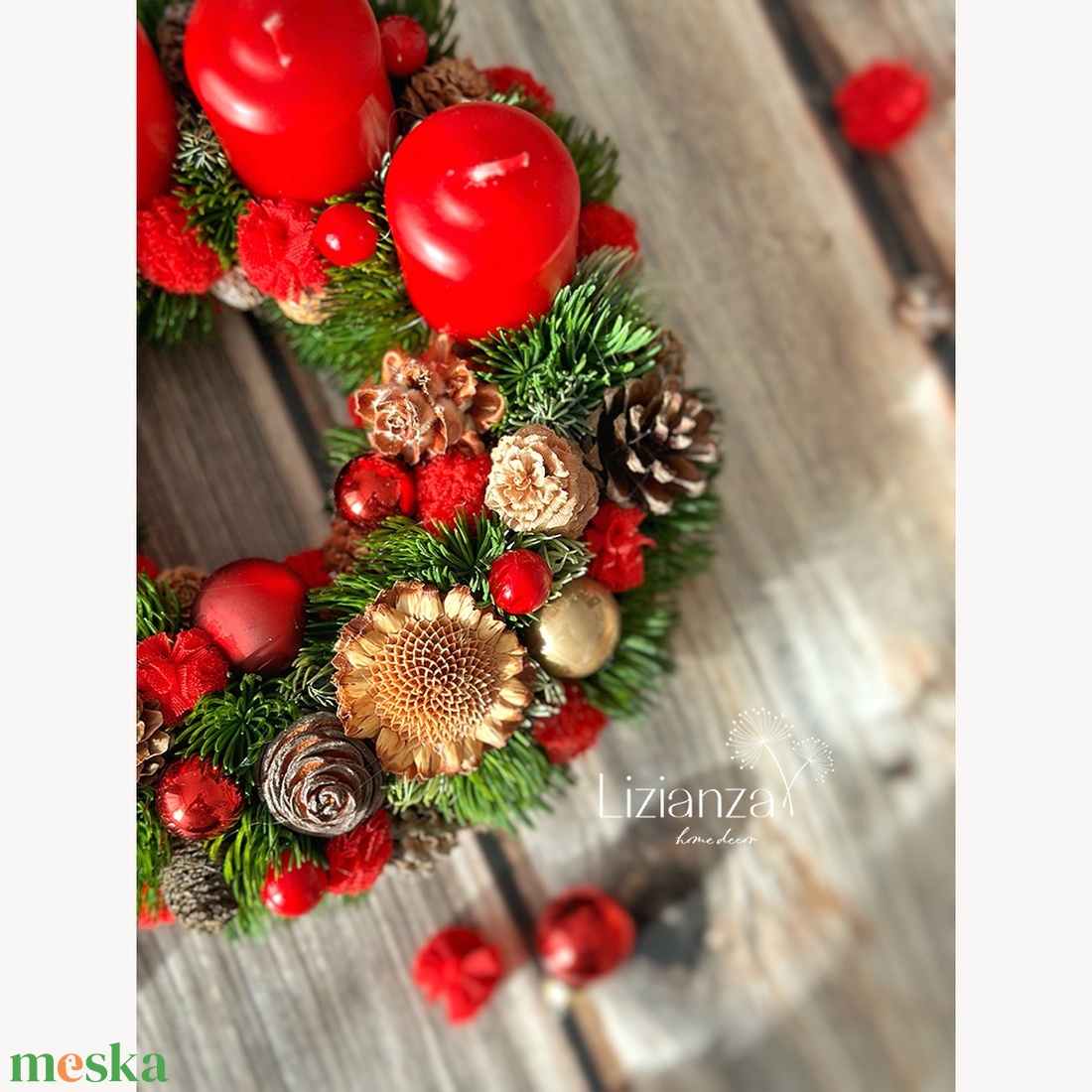 'Fanni' adventi koszorú  - karácsony - adventi díszek - adventi koszorú - Meska.hu