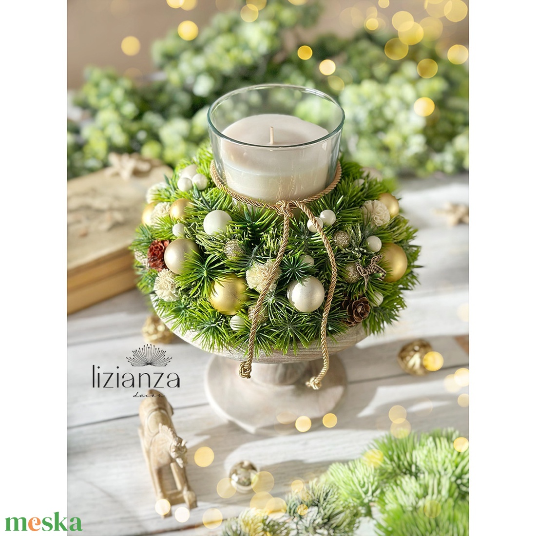 'Szofi' adventi asztaldísz - karácsony - karácsonyi lakásdekoráció - ünnepi asztaldekoráció - Meska.hu
