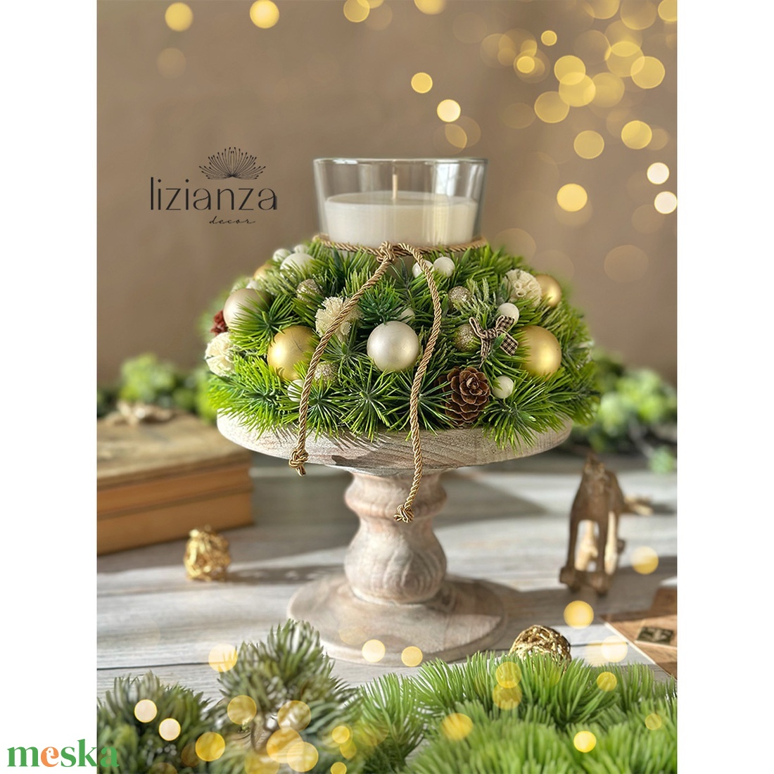 'Szofi' adventi asztaldísz - karácsony - karácsonyi lakásdekoráció - ünnepi asztaldekoráció - Meska.hu