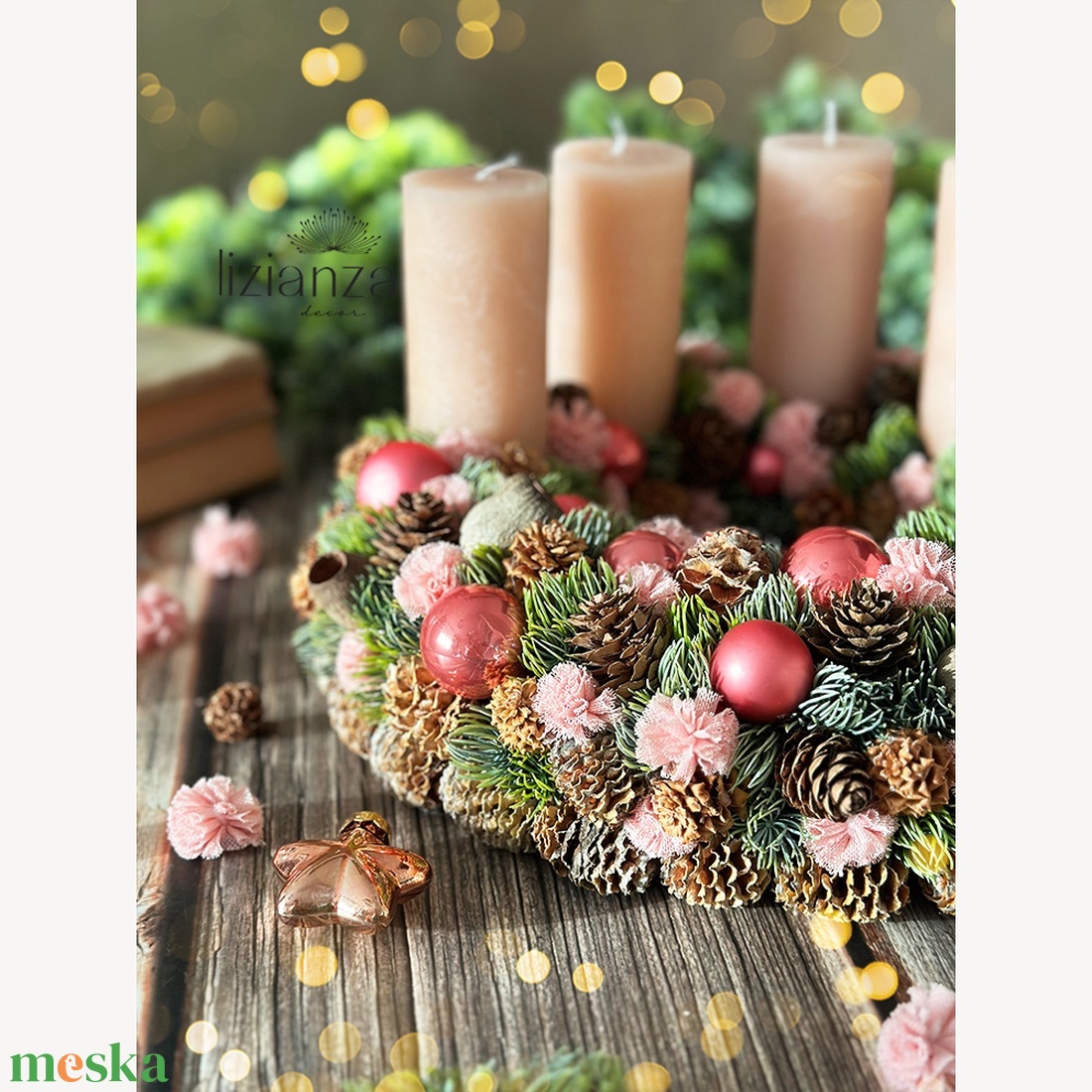 'Fanni' adventi koszorú - karácsony - adventi díszek - adventi koszorú - Meska.hu 'Fanni' adventi koszorú - karácsony - adventi díszek - adventi koszorú - Meska.hu