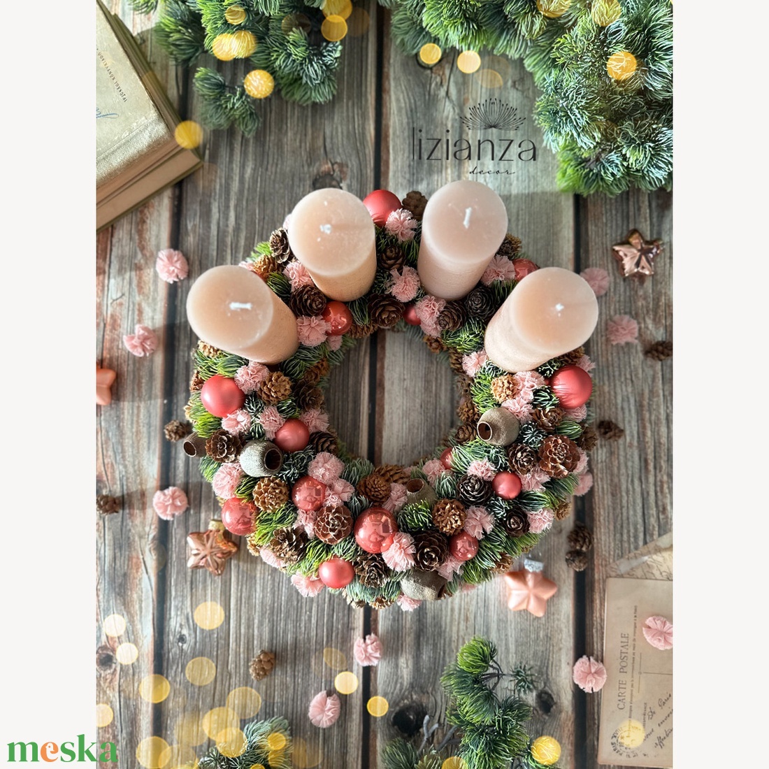 'Fanni' adventi koszorú - karácsony - adventi díszek - adventi koszorú - Meska.hu 'Fanni' adventi koszorú - karácsony - adventi díszek - adventi koszorú - Meska.hu